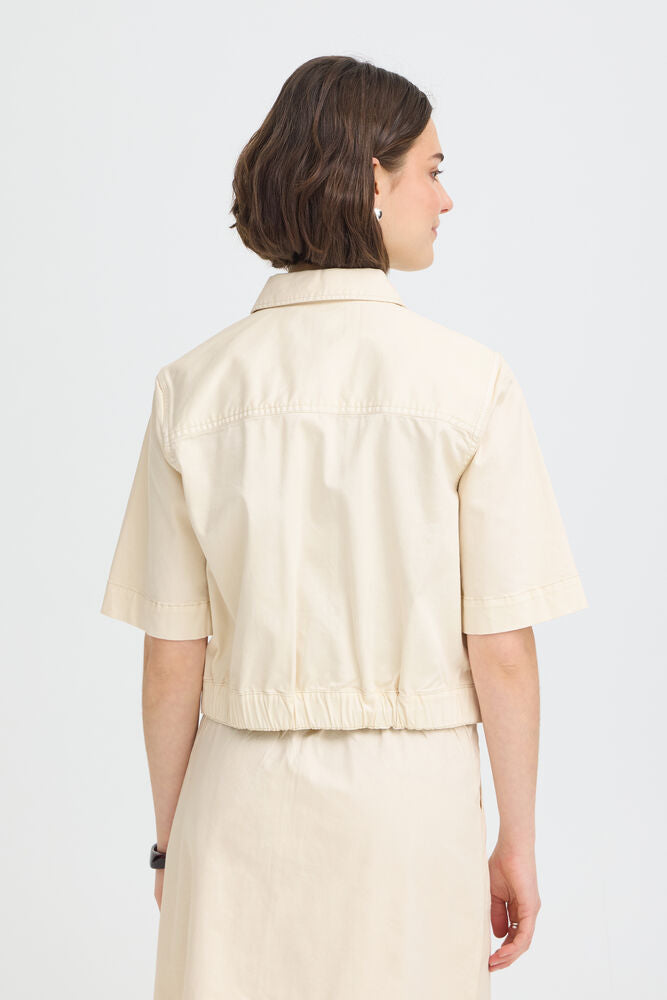 Fransa Twill Jacket - Whisper White