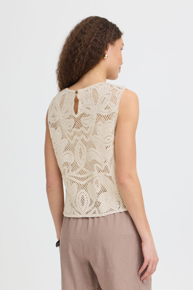 Fransa Prim Top - Oatmeal