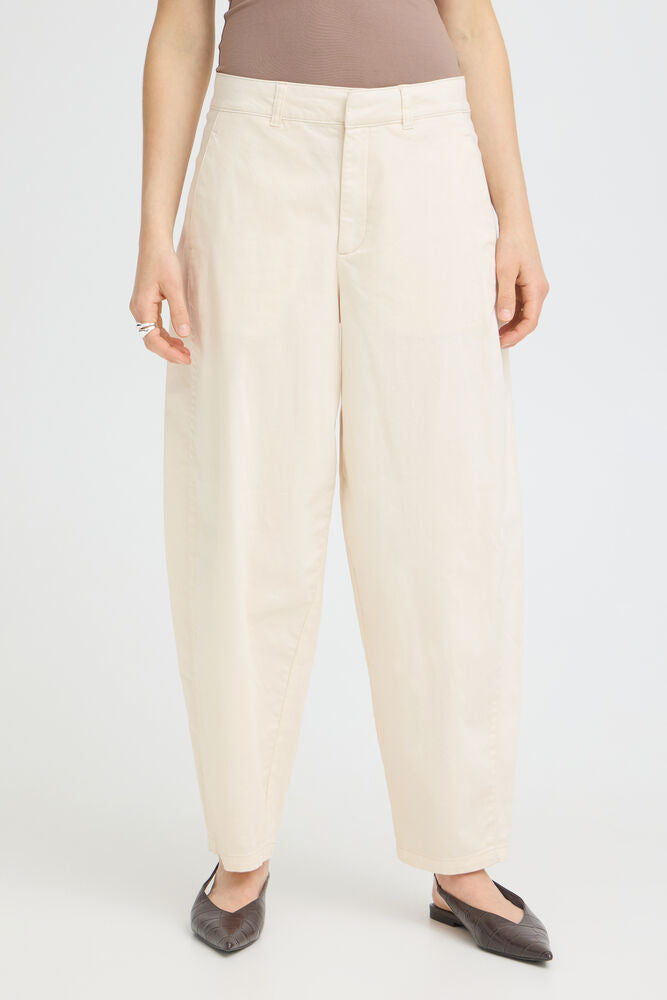 Fransa Twill Pants - Whisper White