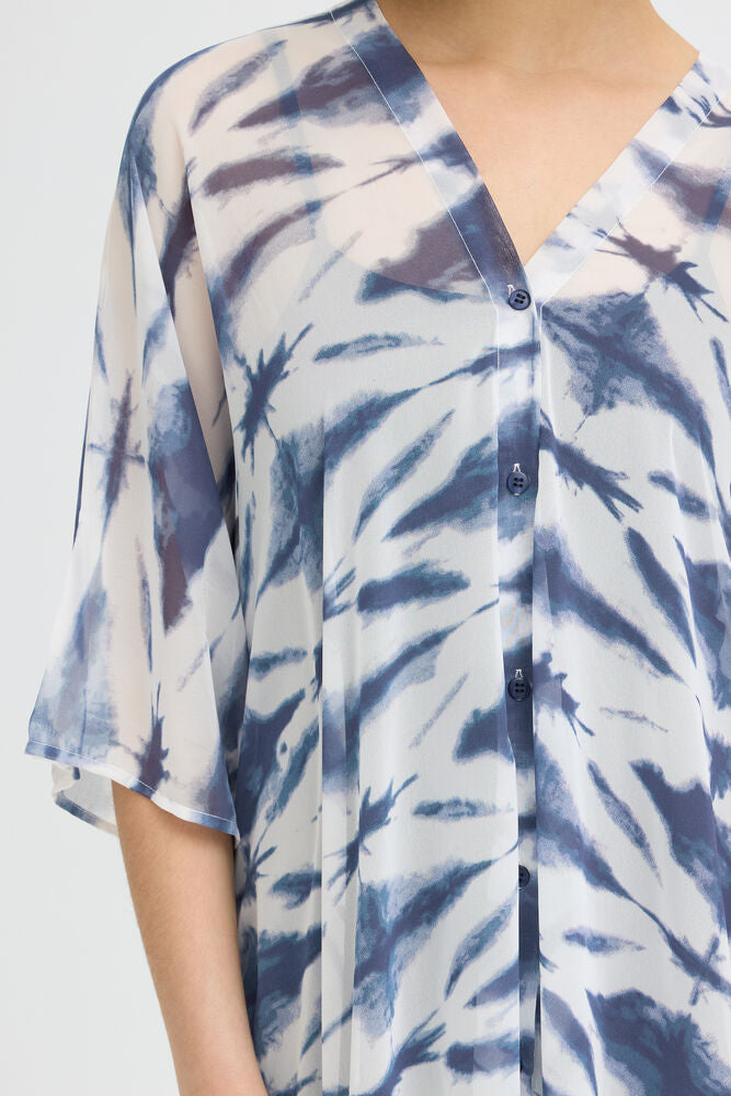 Fransa Natala Kafan - Neuvean Navy Tie Dye