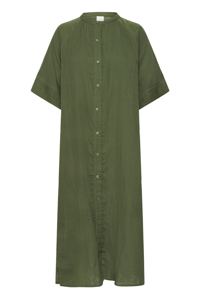 ICHI Foxa Midi Dress - Grape Leaf