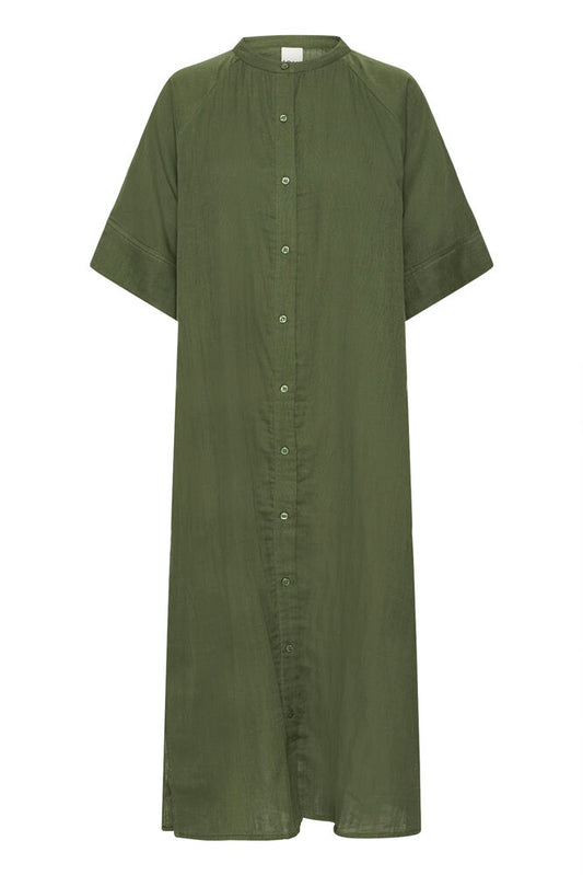 ICHI Foxa Midi Dress - Grape Leaf