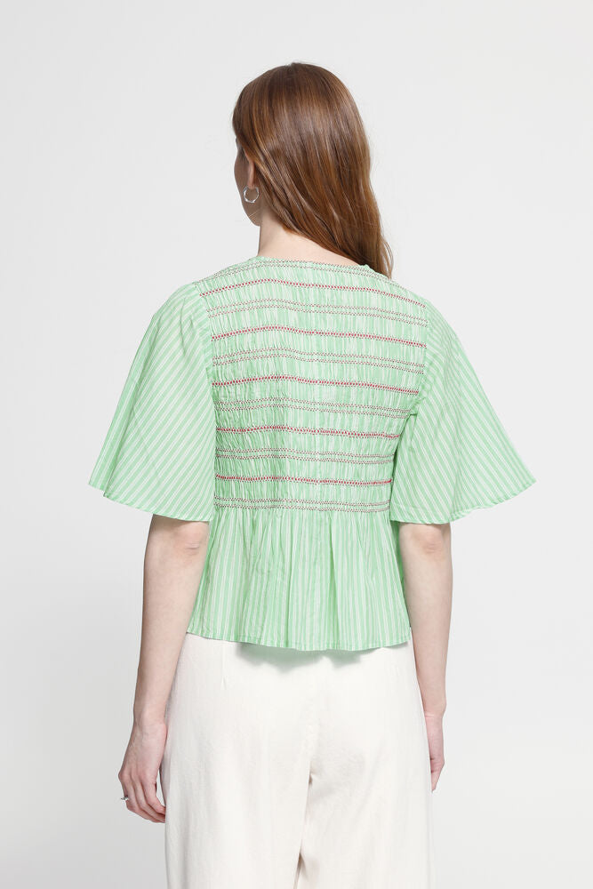 ICHI Locy Blouse - Green