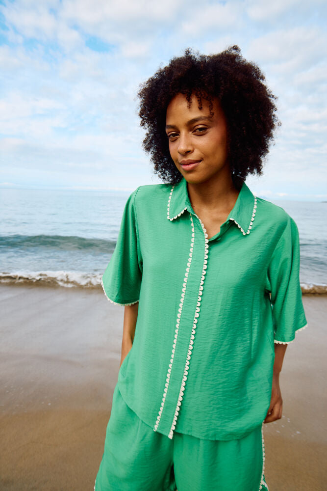 ICHI Leni Shirt - Greenbriar