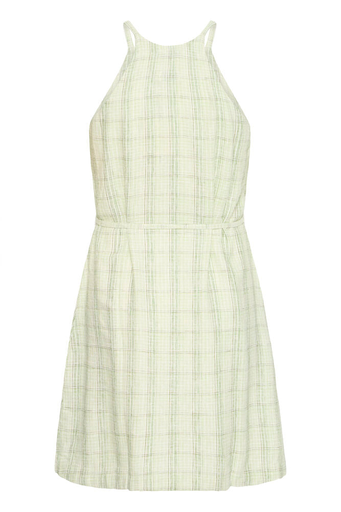 ICHI Linno Dress - Lily Green