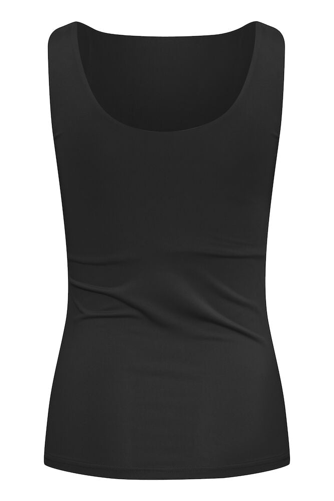 ICHI Gro Vest Top - Black