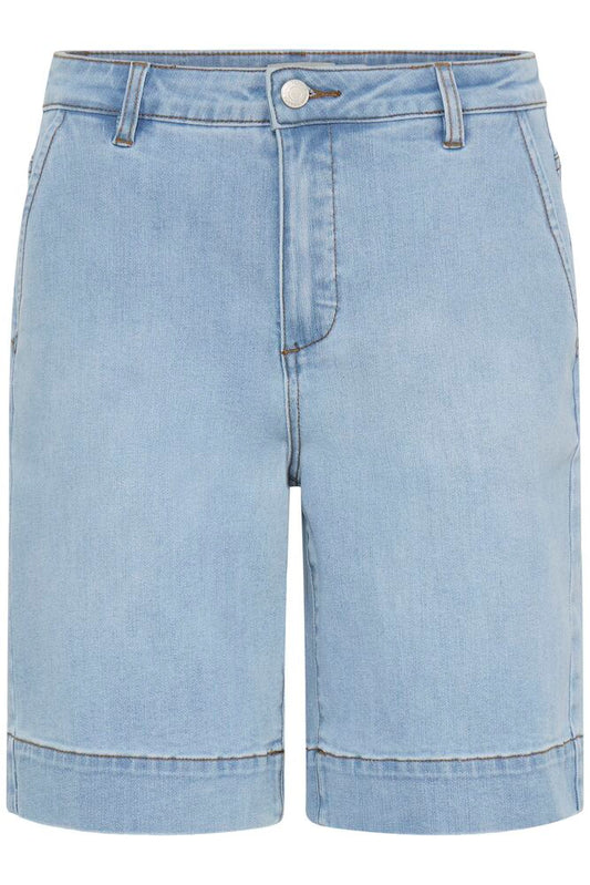 Fransa Atlanta Shorts - Light Blue Denim