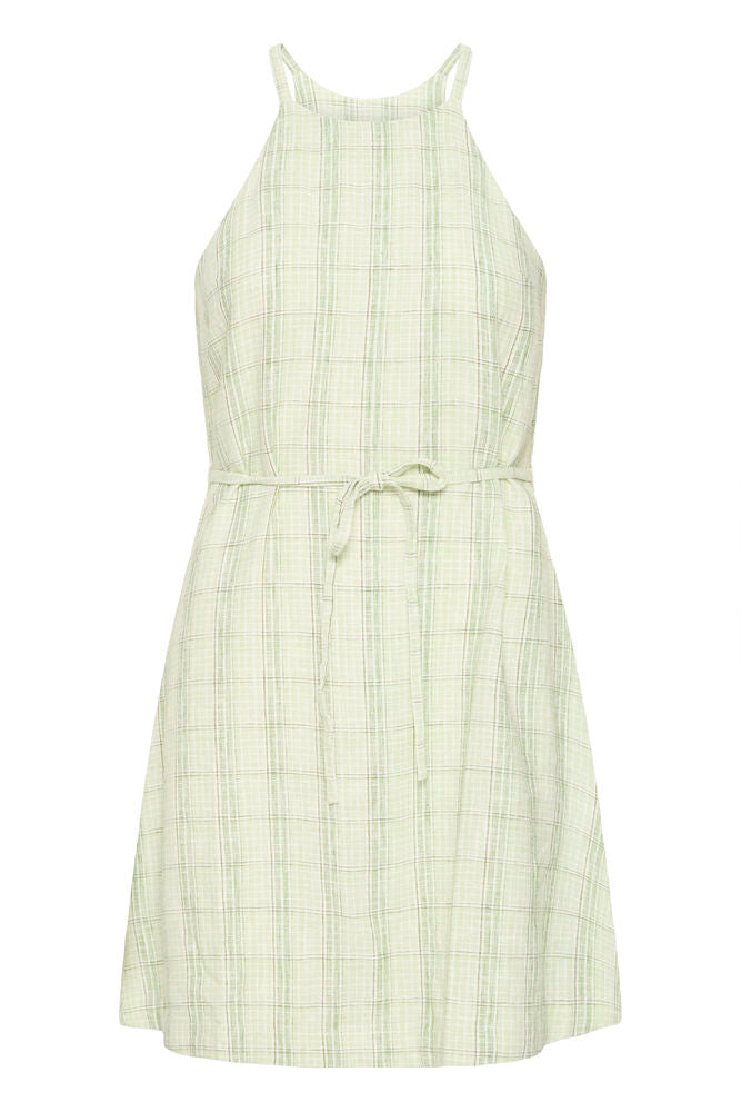 ICHI Linno Dress - Lily Green