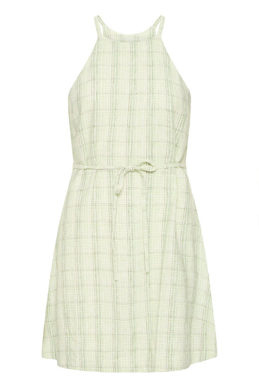 ICHI Linno Dress - Lily Green