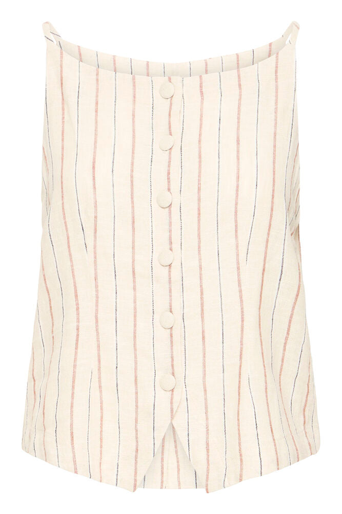 ICHI Linno Top - Brown Stripe
