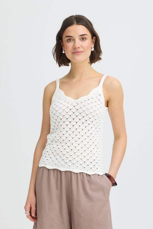 Fransa Oda Top - Whisper White