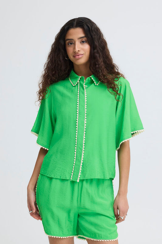ICHI Leni Shirt - Greenbriar