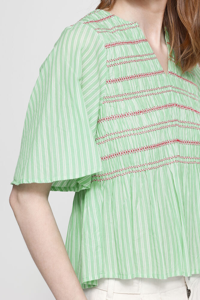 ICHI Locy Blouse - Green