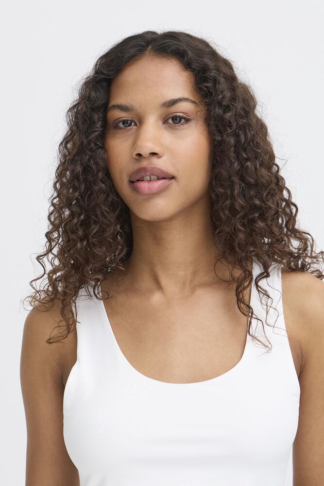 ICHI Gro Vest Top - Cloud Dancer