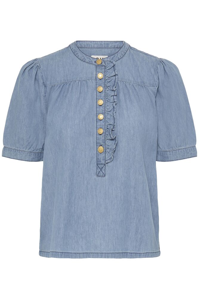 ICHI Ancey Blouse - Washed Blue