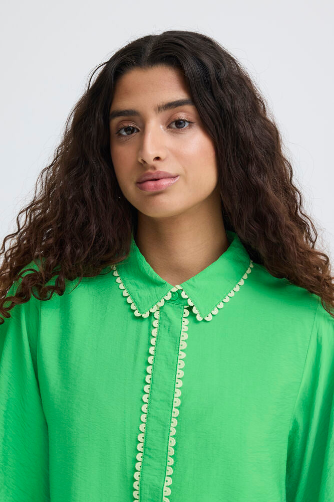 ICHI Leni Shirt - Greenbriar