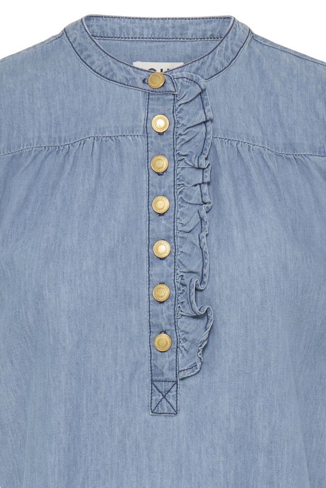 ICHI Ancey Blouse - Washed Blue