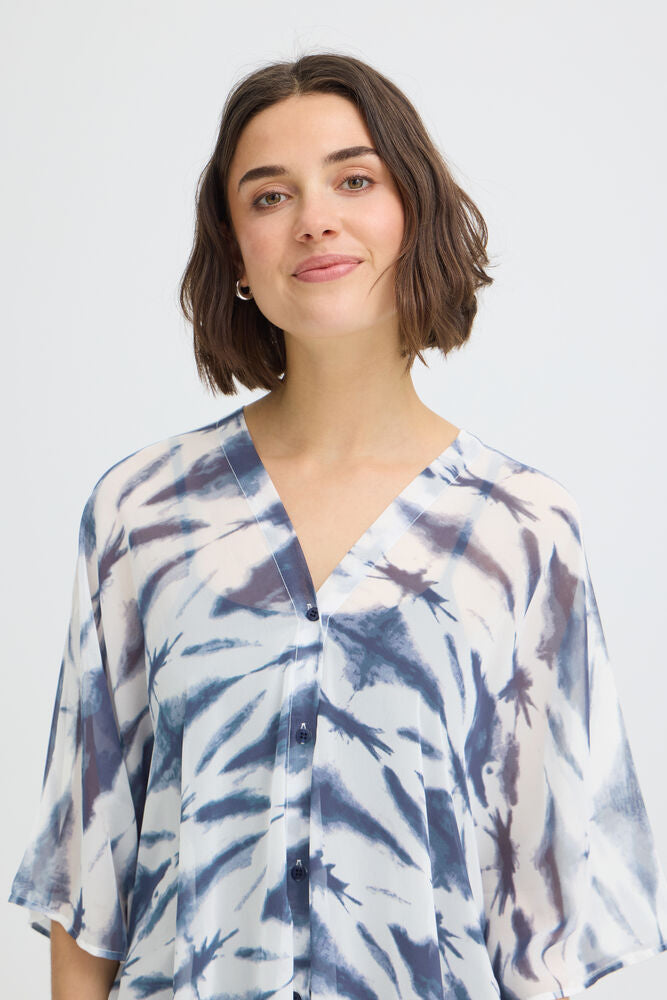 Fransa Natala Kafan - Neuvean Navy Tie Dye