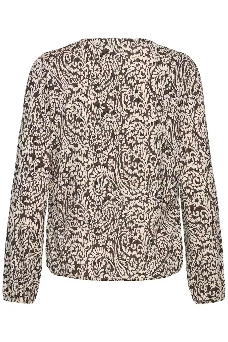Fransa Amy Blouse - Hot Fudge