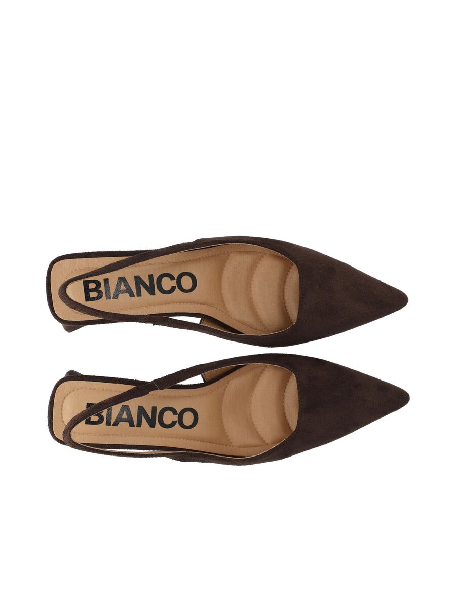 BIANCO Biamaralyn Slingback Heels - Brown suede