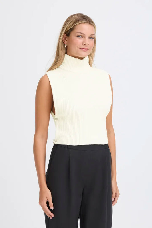 Fransa Ishal Vest - whisper white