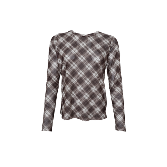 BC Kamma Mesh Top - Brown Tartan