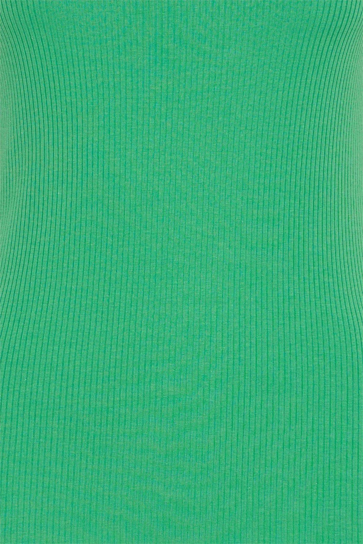 ICHI Palmer Rib Box Top - Pine Green