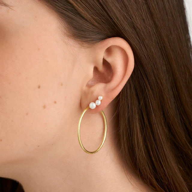 Pure by Nat Ellie Large Hoop Earrings - Gold