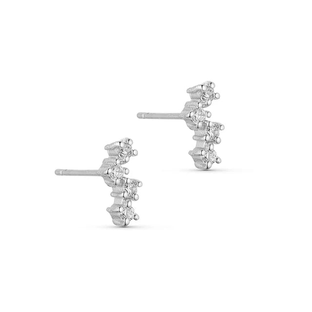 Pure by Nat Zoe Post Earrings - Silver