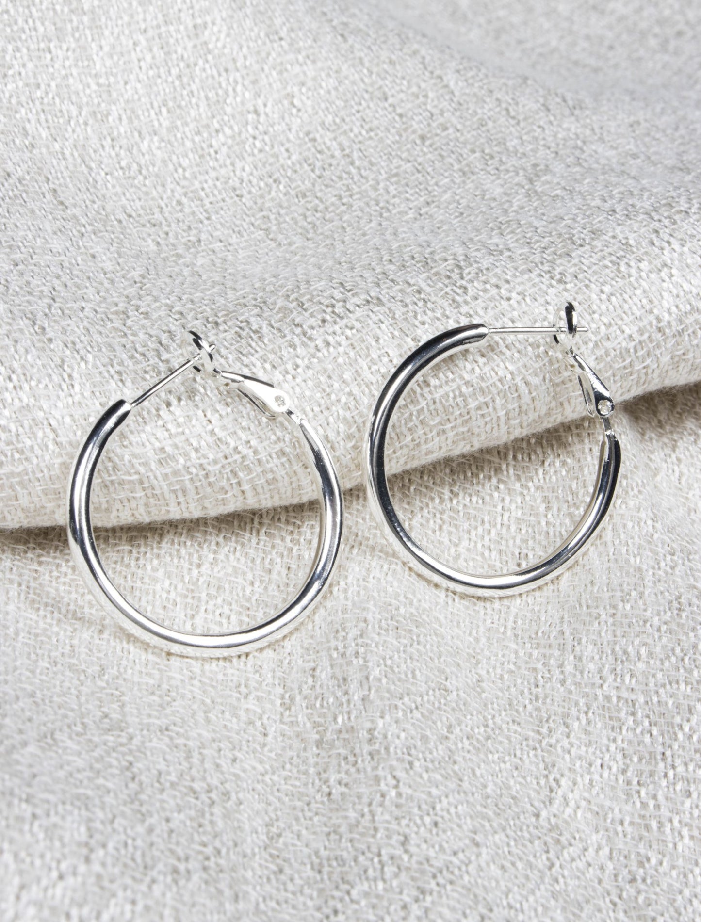 Ellie Large Hoops - silver