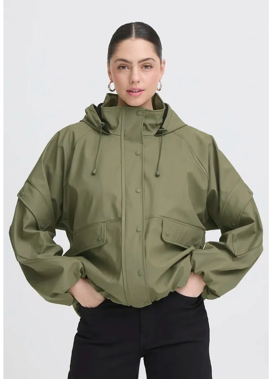 ICHI Tazo Jacket - Olive Green