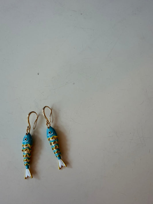 DW Fish Earrings - enamel fish