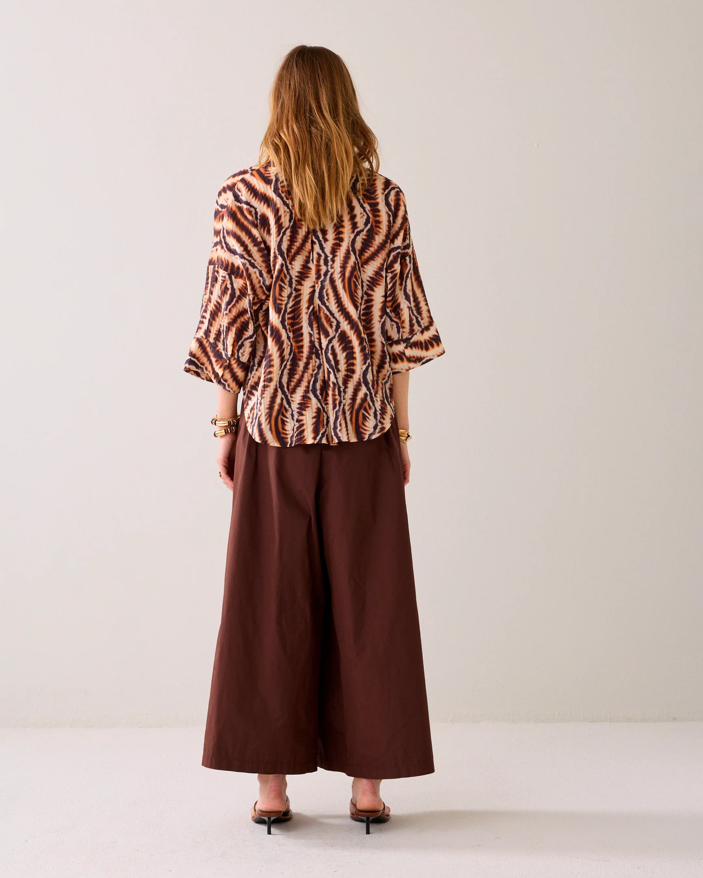 Summum Taffeta Culottes - Brown