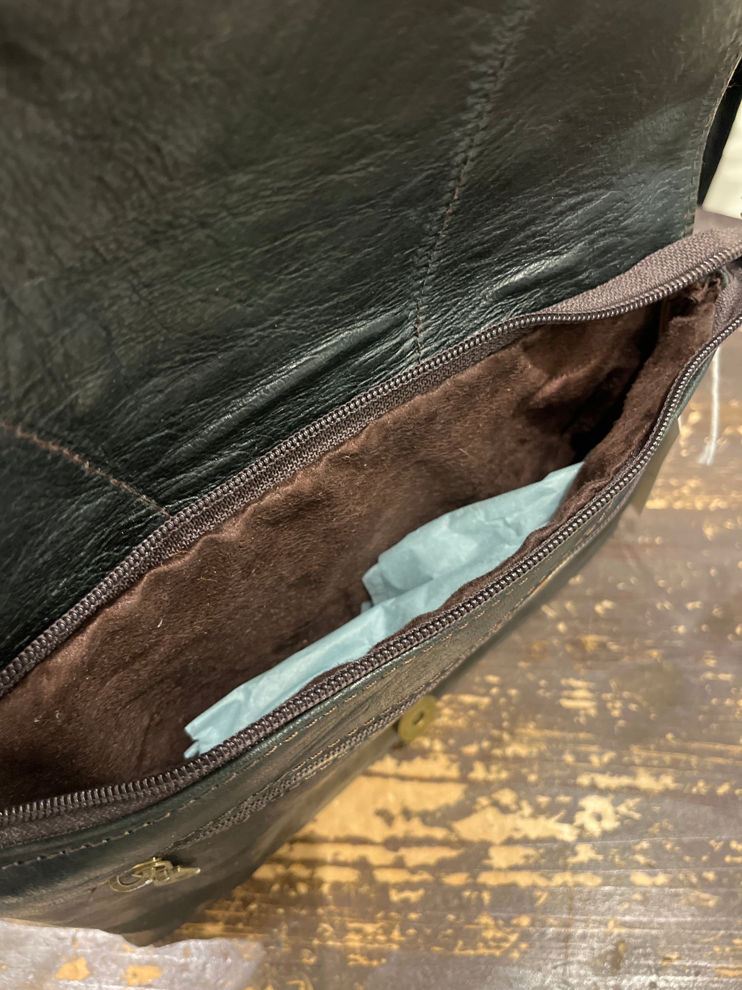 Maroc Leather Bag - black/stone