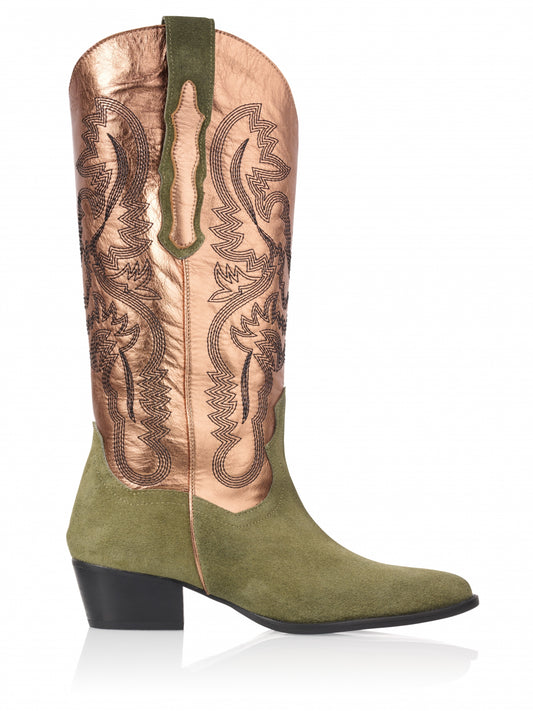DWRS western boots - army/bronze