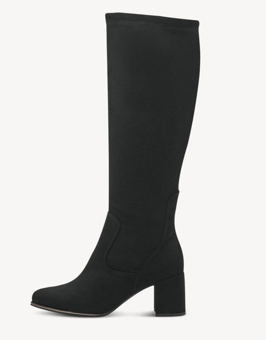 MT Stretch Knee Boots (higher heel) - Black