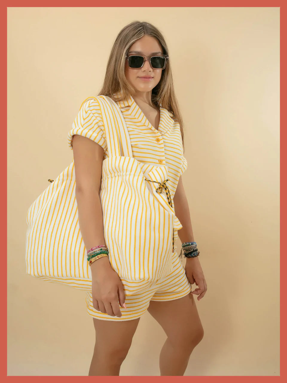 Nooki Deckchair Towelling Tote Bag - Yellow