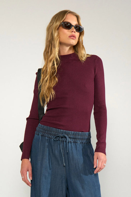 Numph Bia Long Sleeve Pullover - Fig