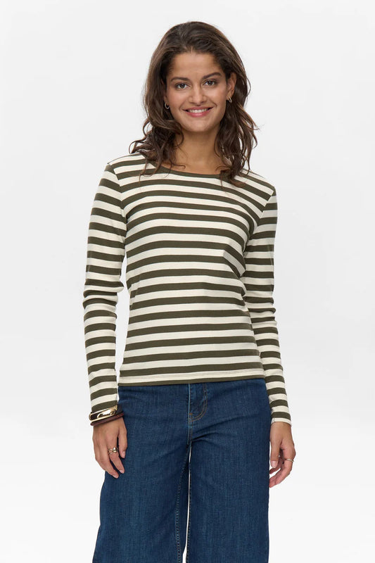 Numph Mixie l/s top - Grape Leaf