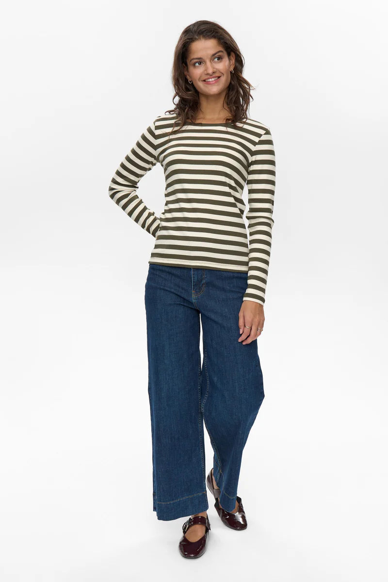 Numph Mixie l/s top - Grape Leaf