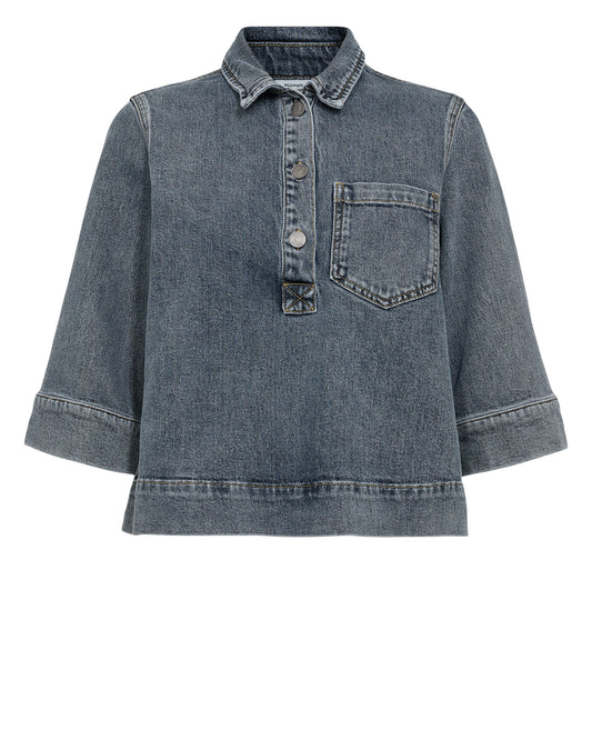 Numph Toronto Shirt - Blue Washed Denim