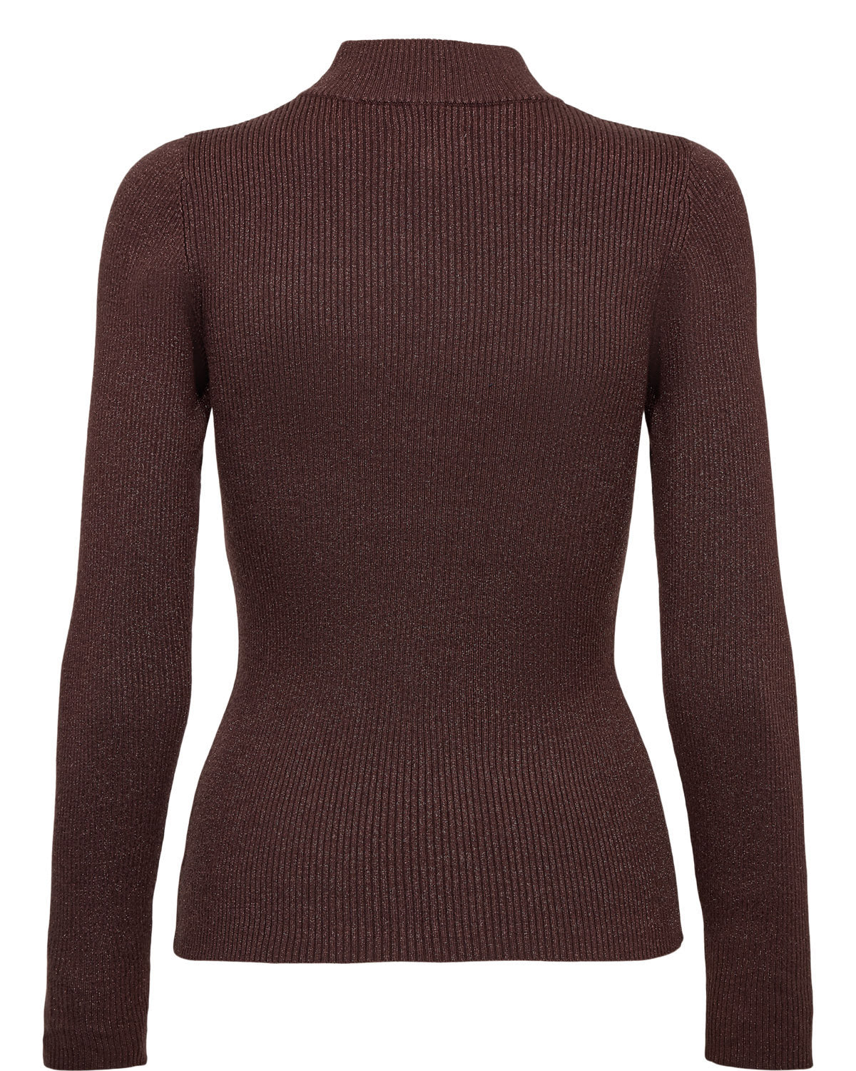 Numph Bia Lurex Long Sleeve Pullover - Chocolate Plum