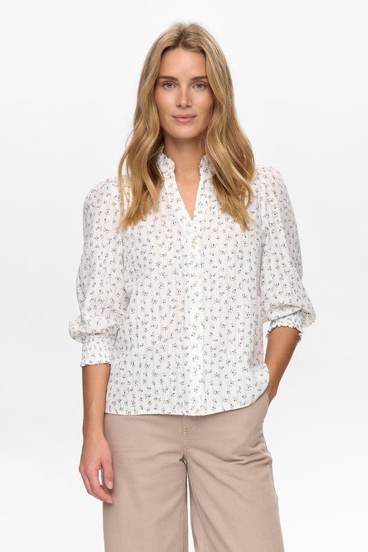 Numph Fenja Shirt - Gray Blue