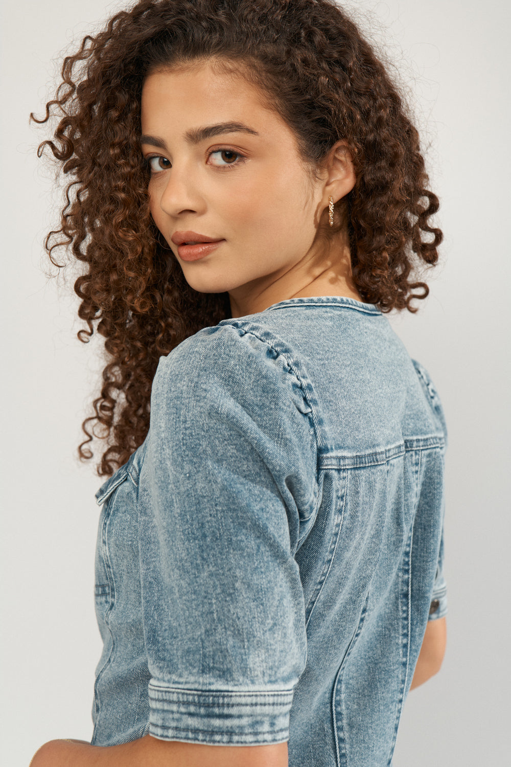 Numph Silva Dress - Light Blue Denim