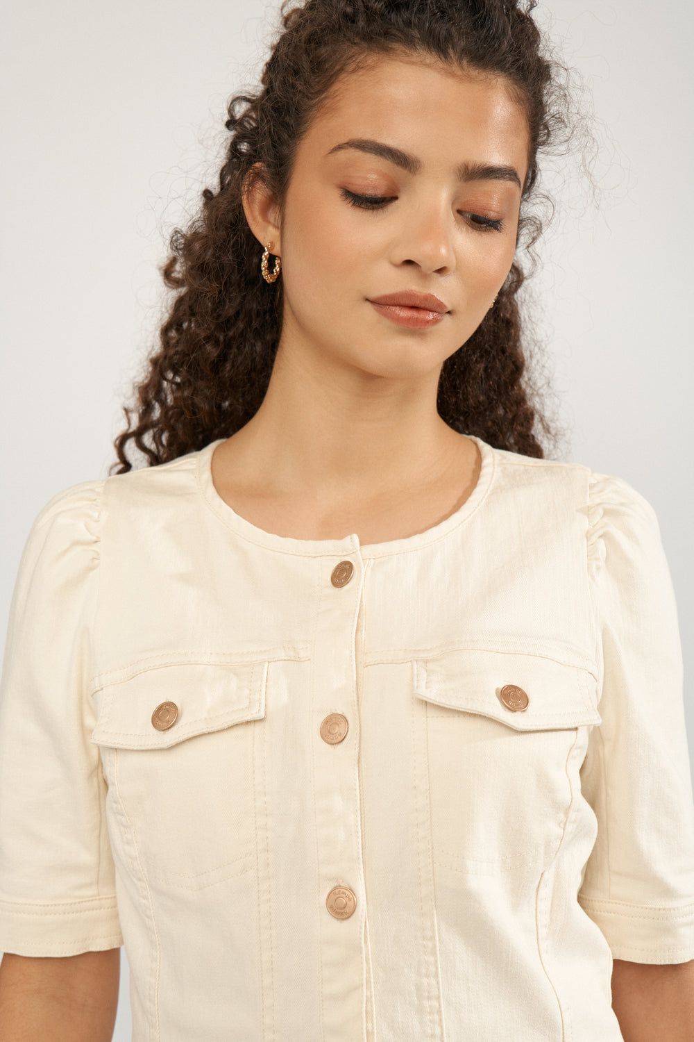 Numph Silva Dress - Ecru Denim