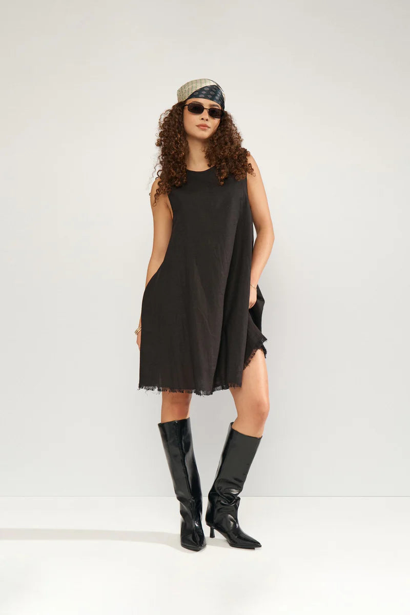 Numph Alani Short Dress - Black