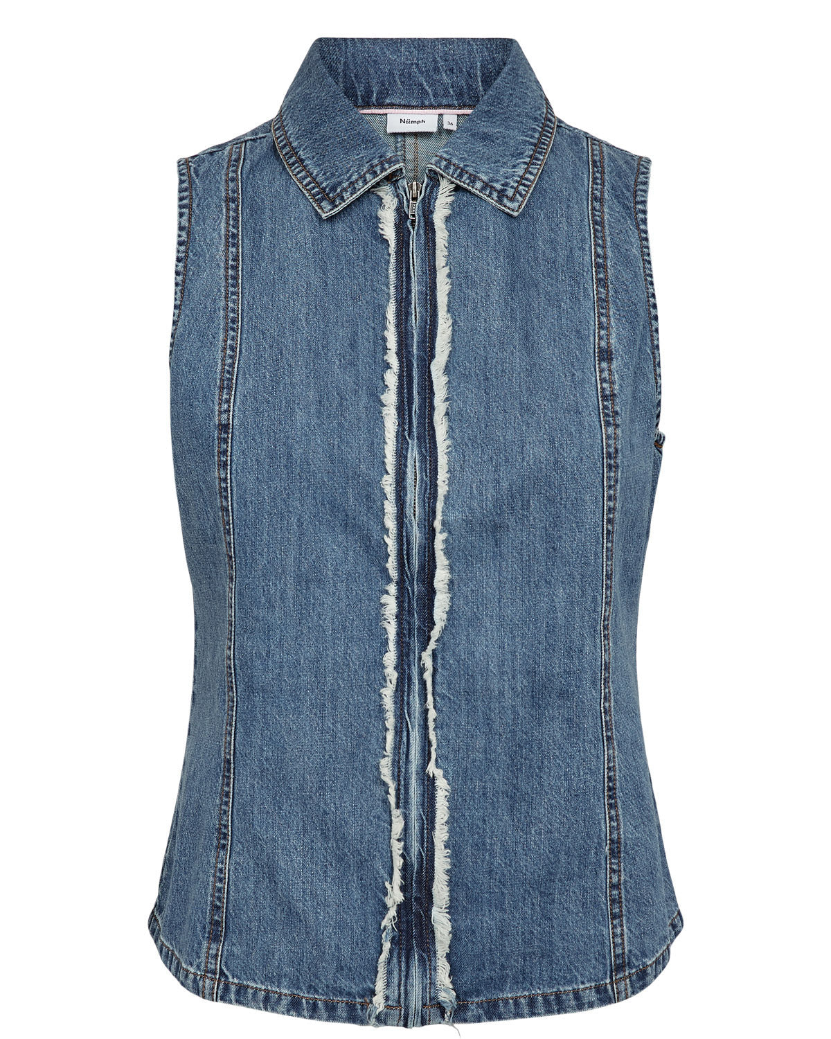 Numph Sandie Vest - Medium Blue Denim