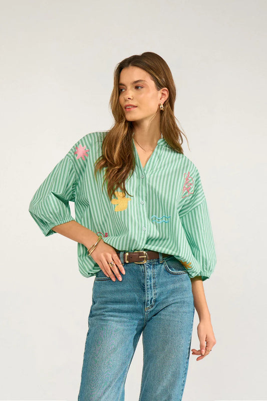 Numph Seanne Shirt - Absinthe Green
