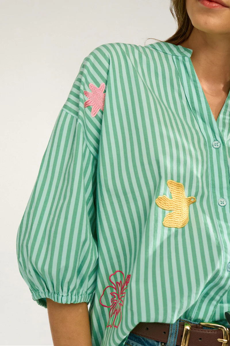 Numph Seanne Shirt - Absinthe Green
