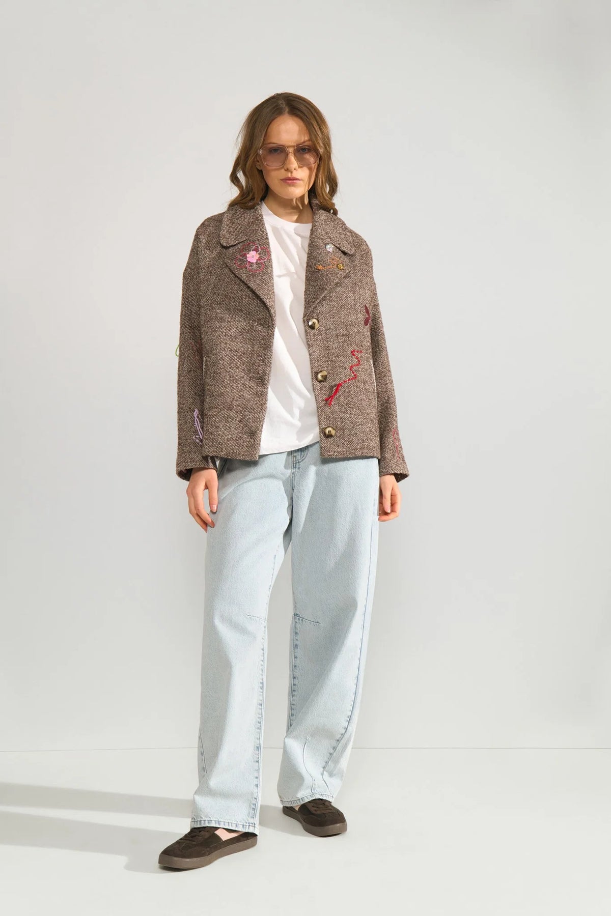 Numph Ravina Embroidery Jacket - Dark Earth